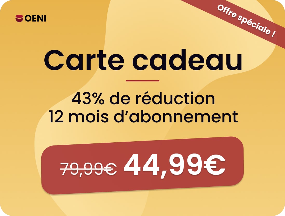 Carte cadeau app Oeni promo